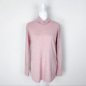 J. Crew Vintage Fleece Pink Size Small Turtleneck Long Sleeve Sweater